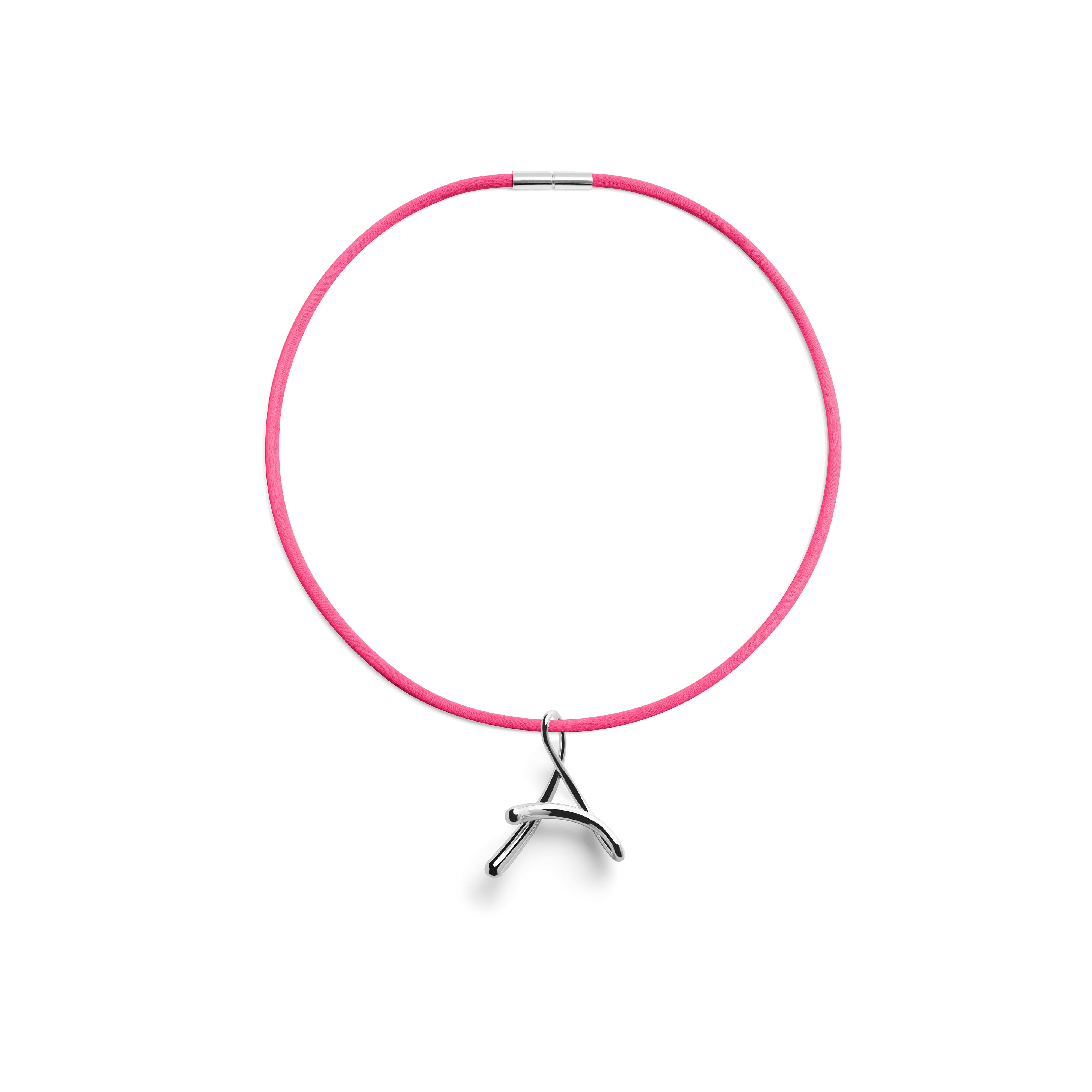 ROUND LETTER CHAIN - FUCHSIA PINK