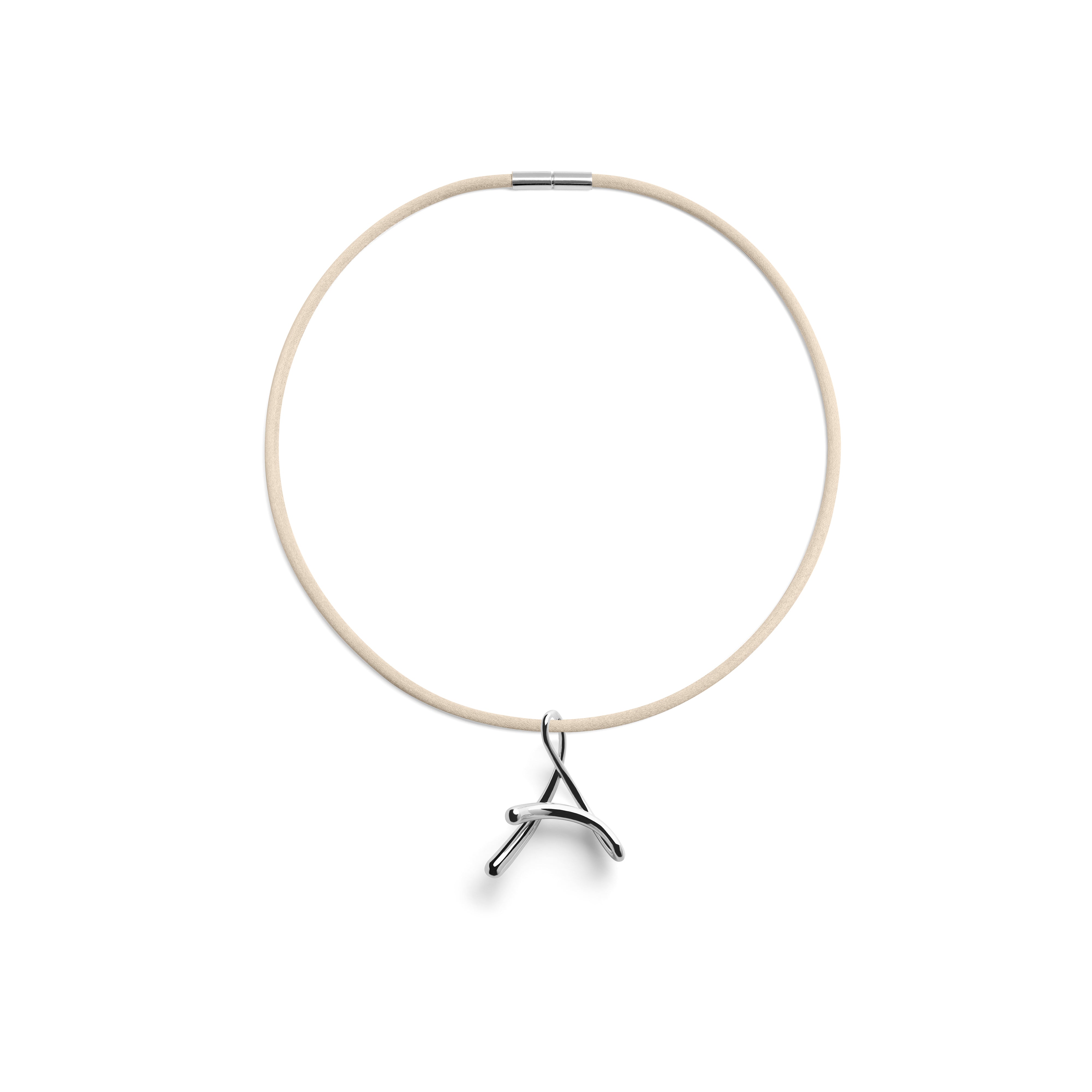 ROUND LETTER CHAIN - BEIGE