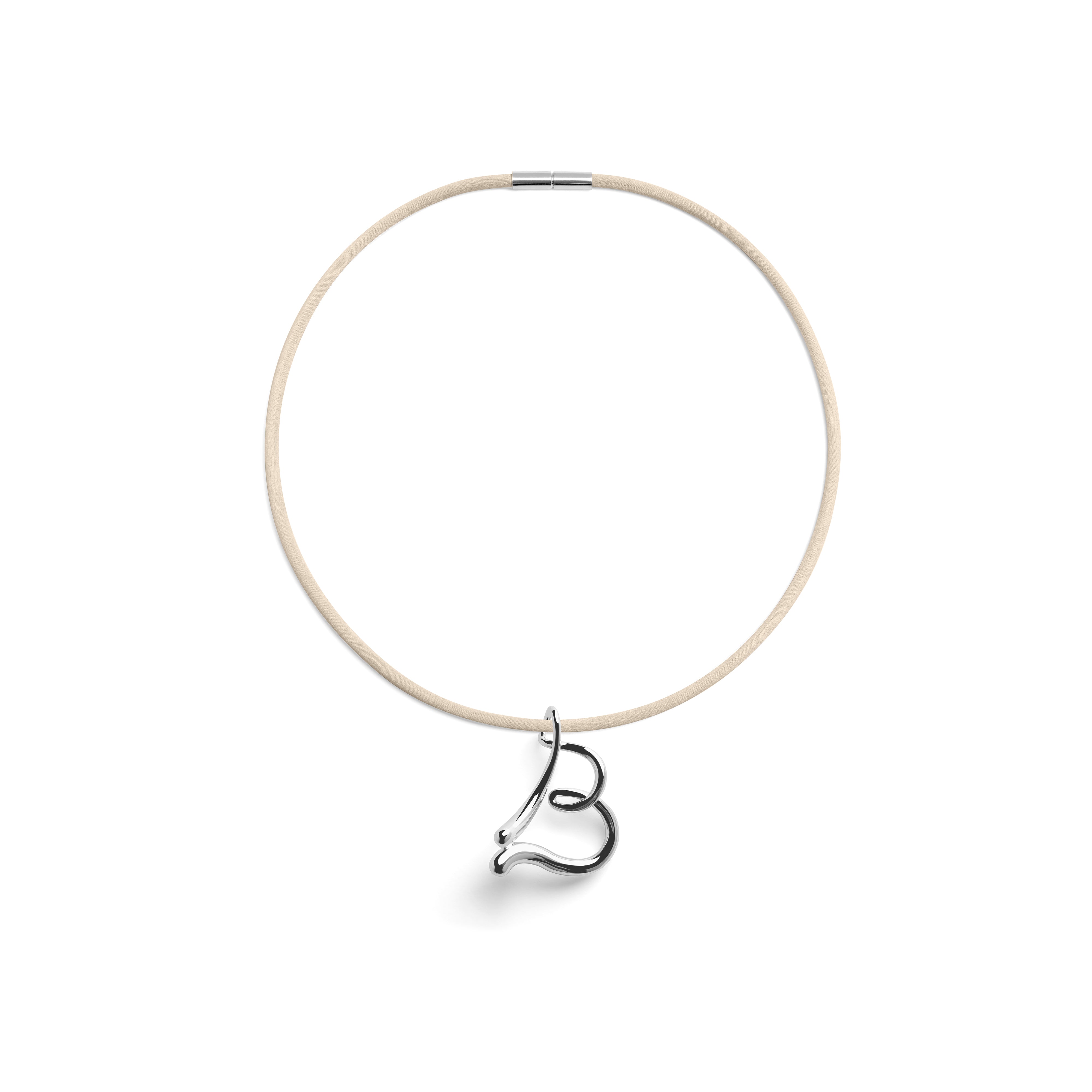 ROUND LETTER CHAIN - BEIGE