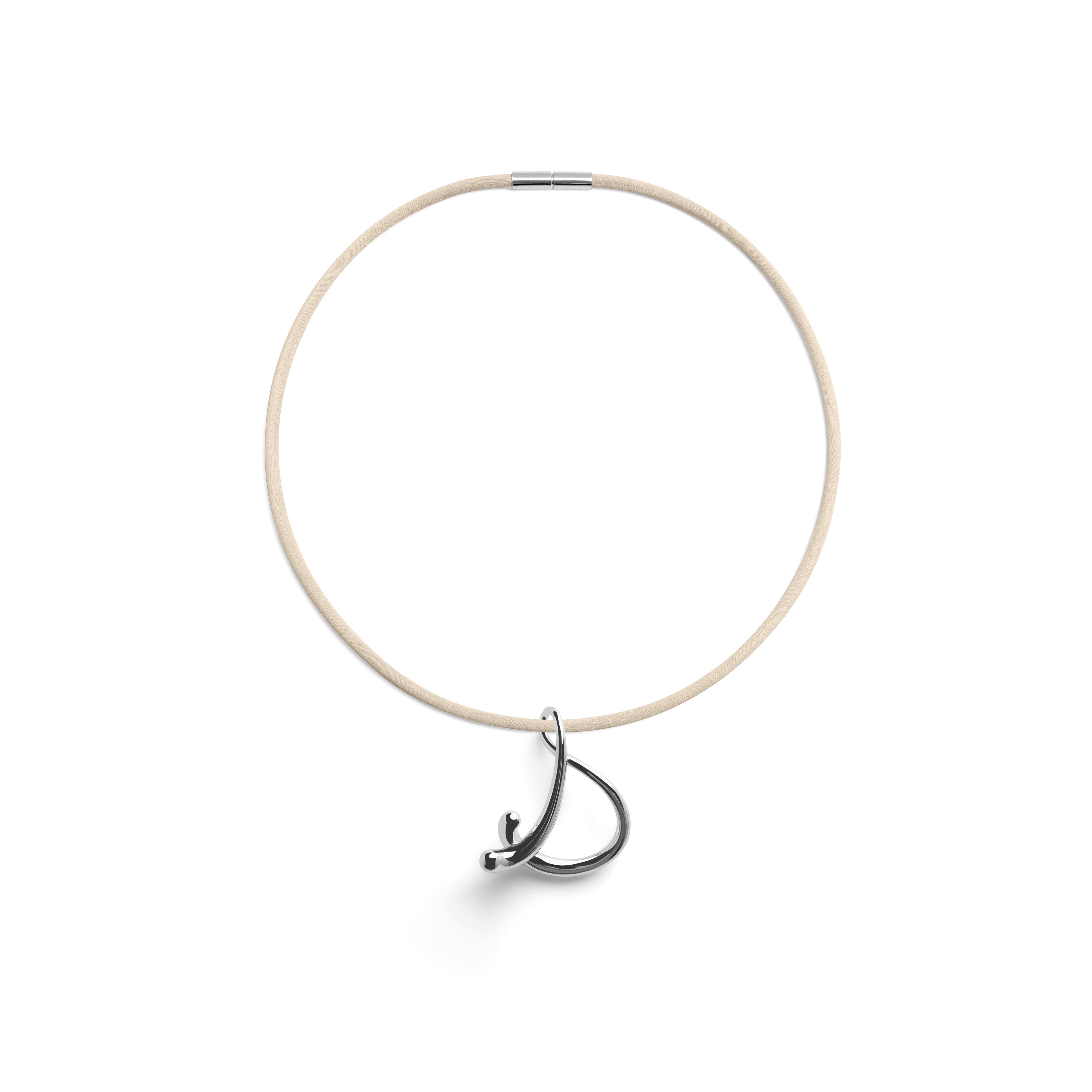 ROUND LETTER CHAIN - BEIGE