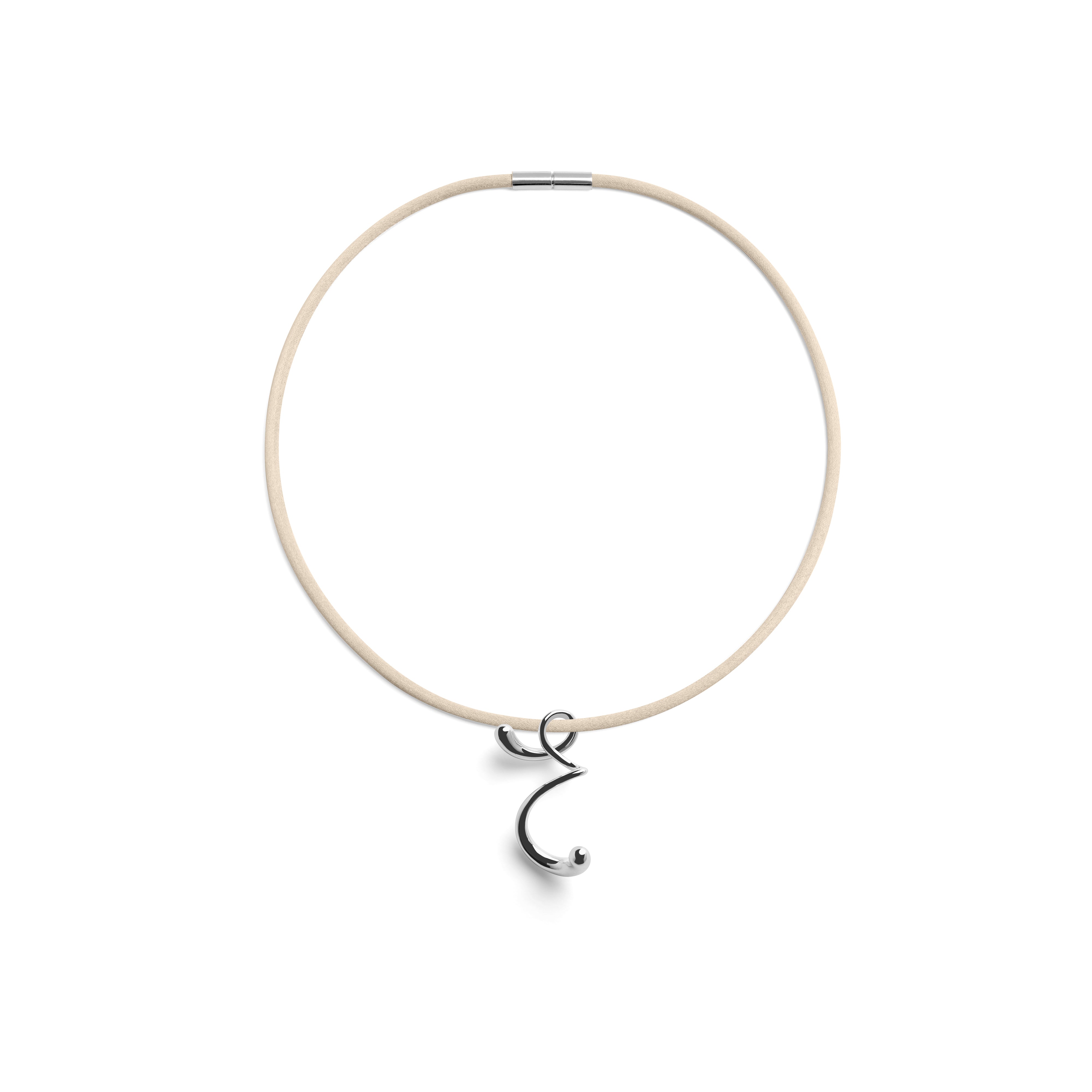 ROUND LETTER CHAIN - BEIGE