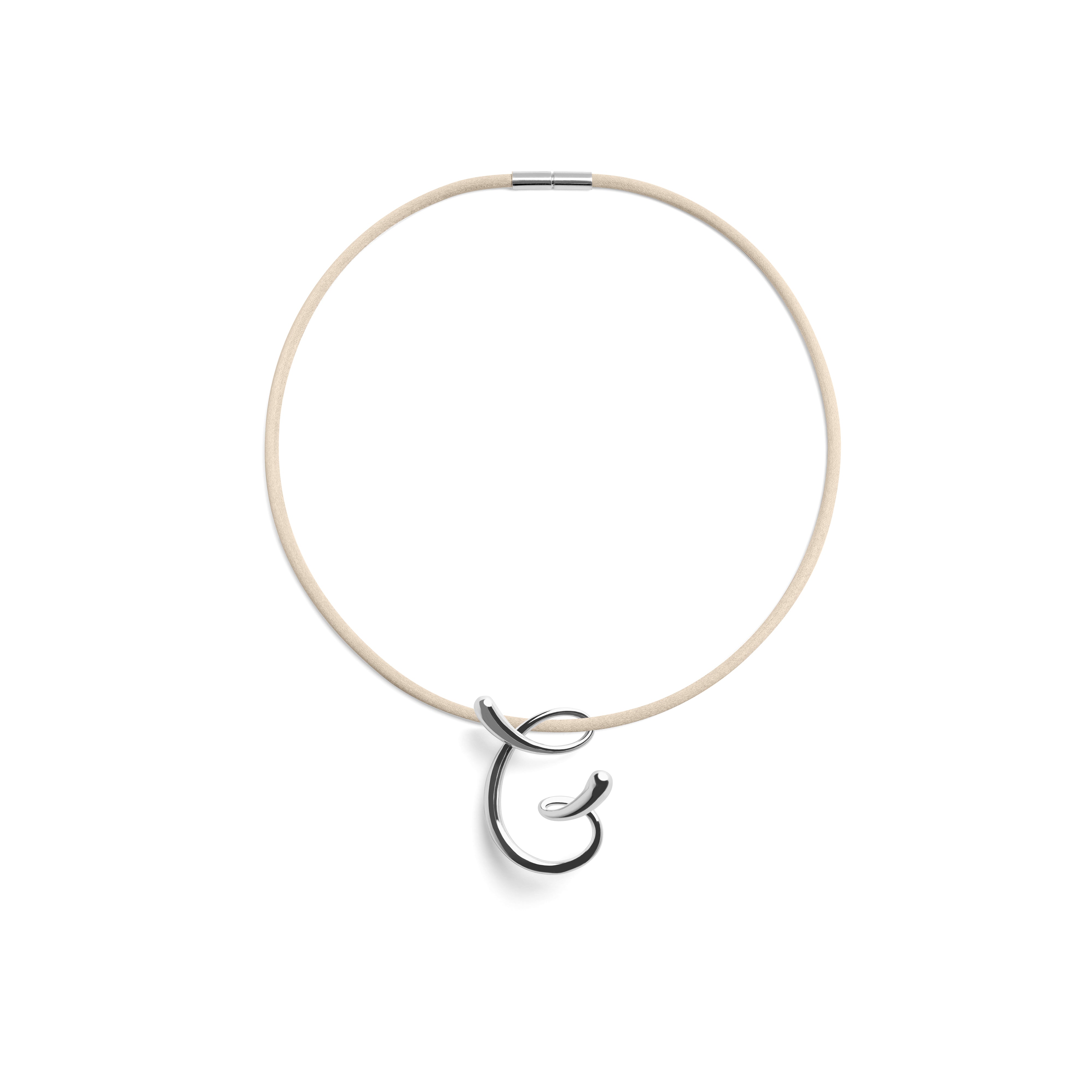 ROUND LETTER CHAIN - BEIGE