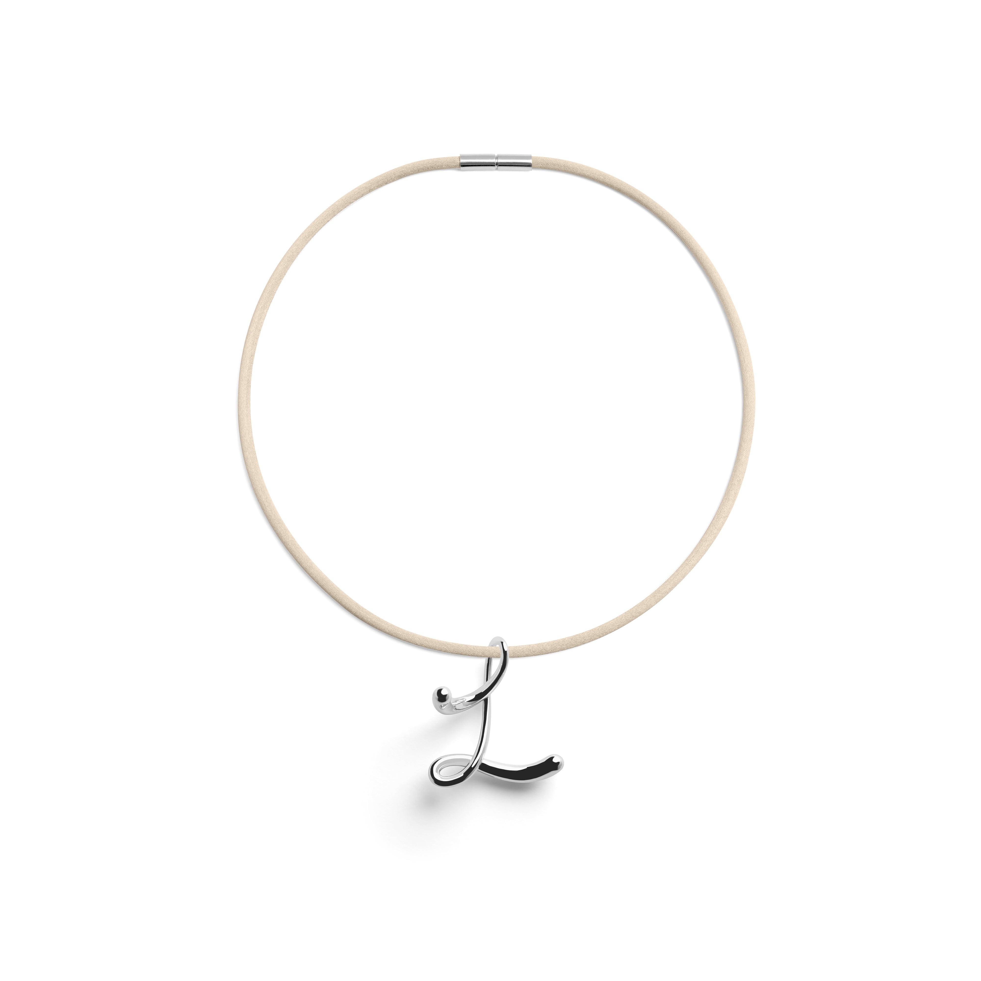 ROUND LETTER CHAIN - BEIGE