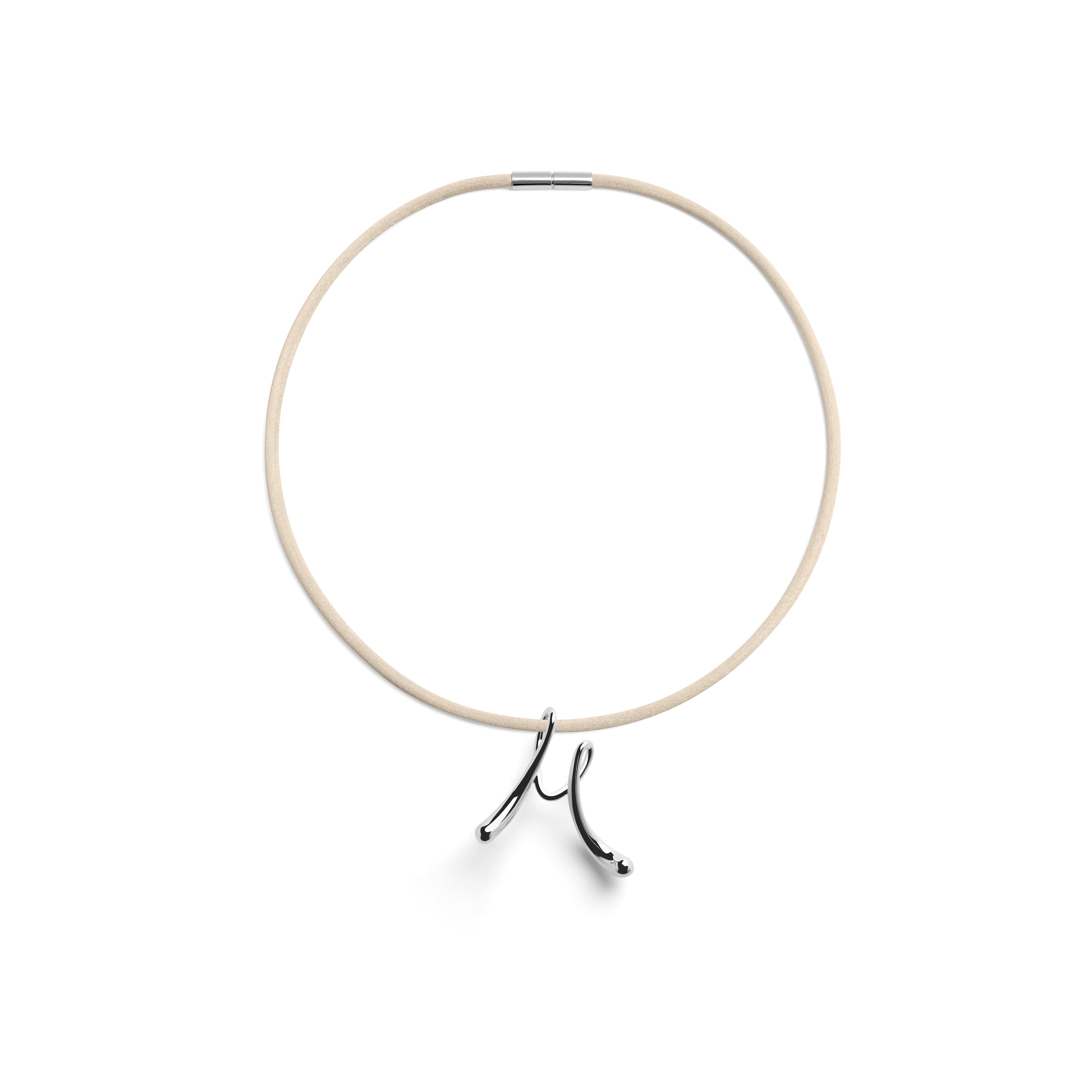 ROUND LETTER CHAIN - BEIGE