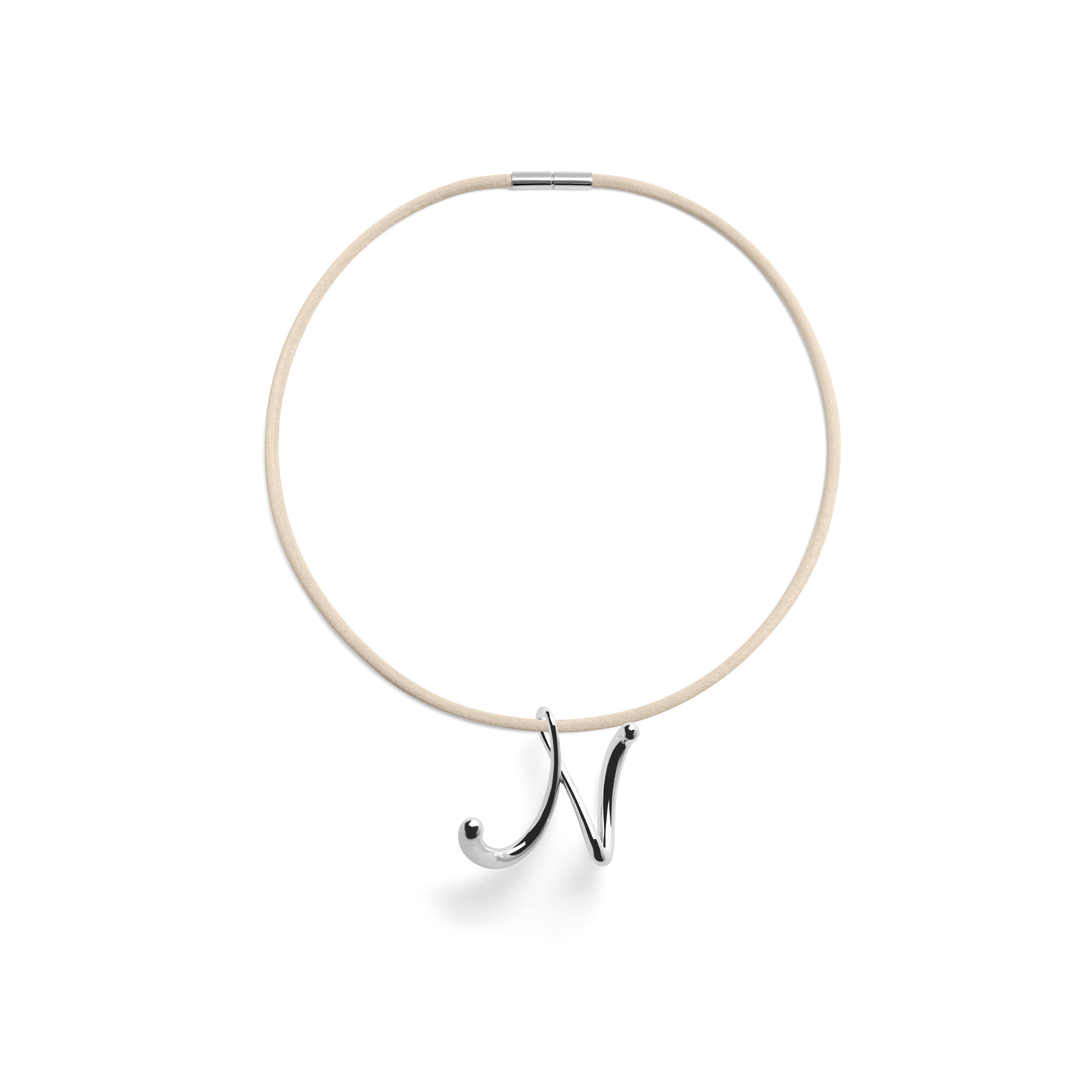 ROUND LETTER CHAIN - BEIGE