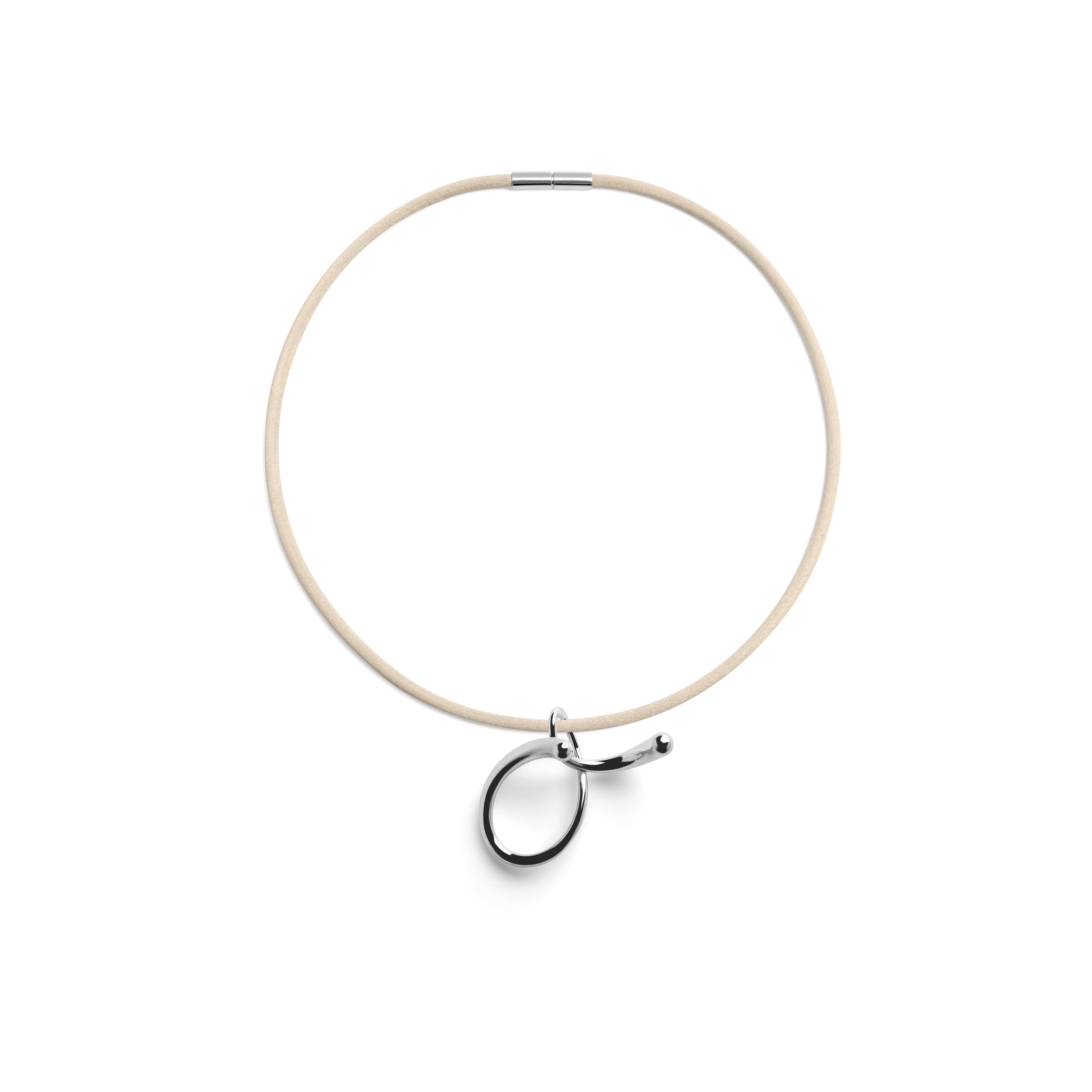 ROUND LETTER CHAIN - BEIGE