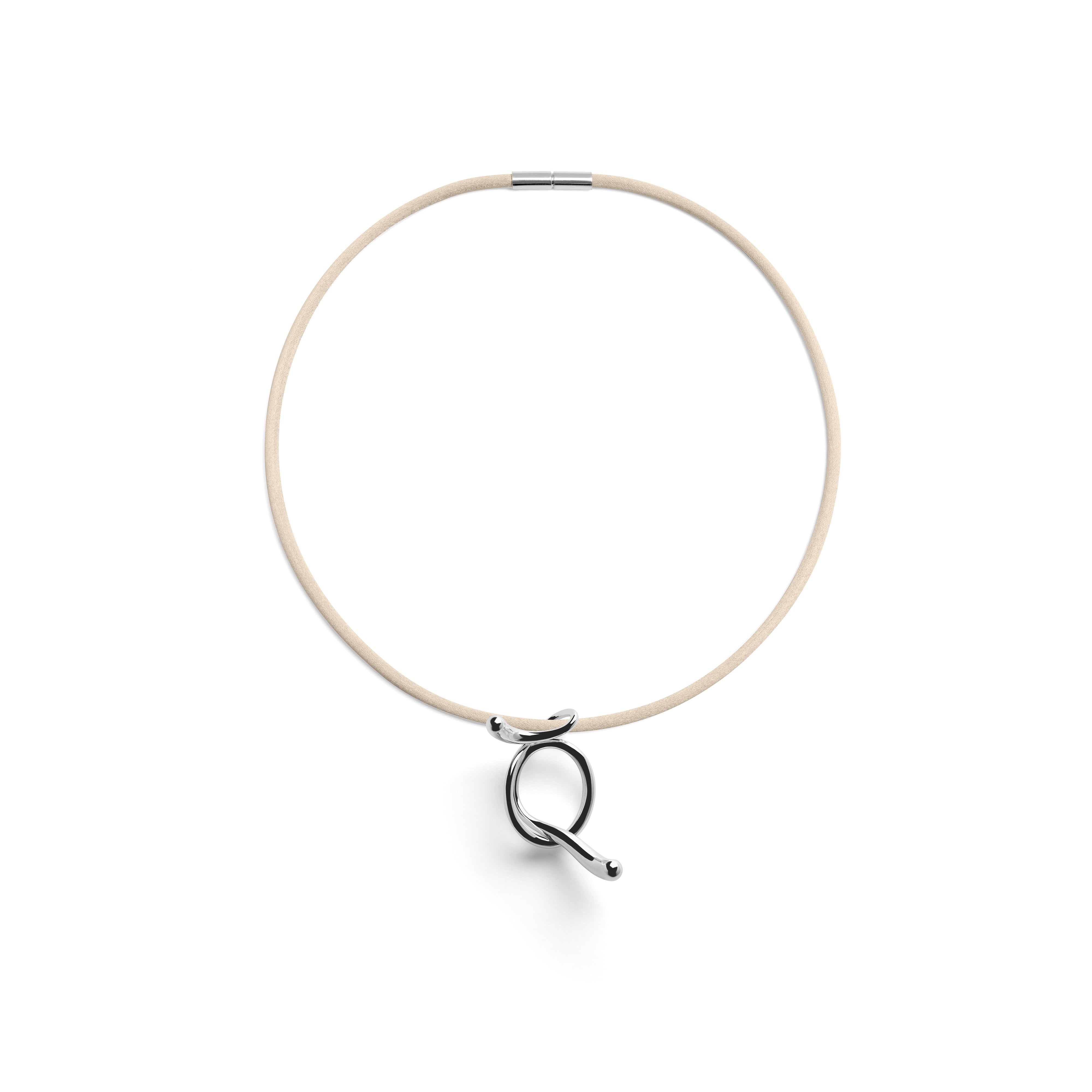 ROUND LETTER CHAIN - BEIGE