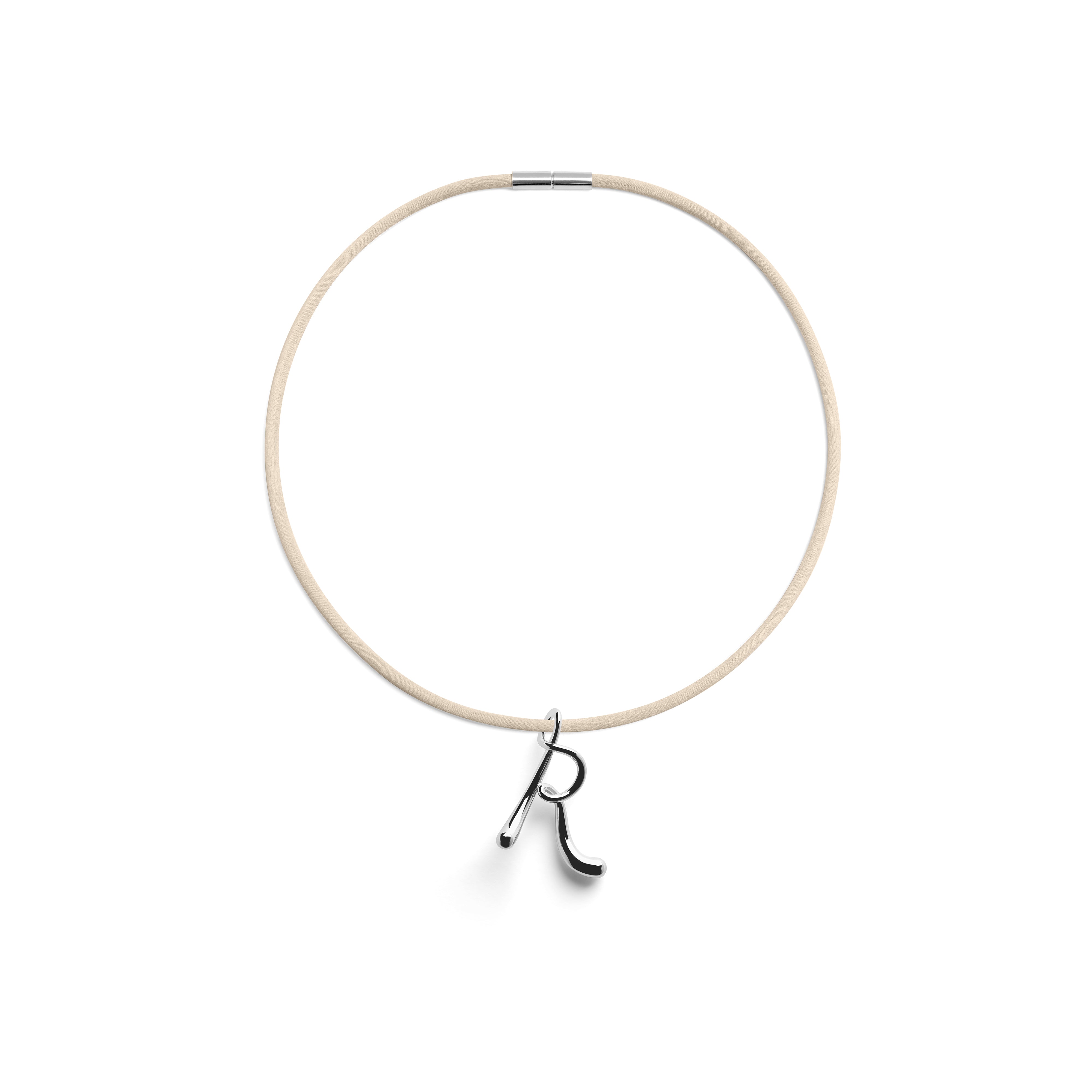 ROUND LETTER CHAIN - BEIGE