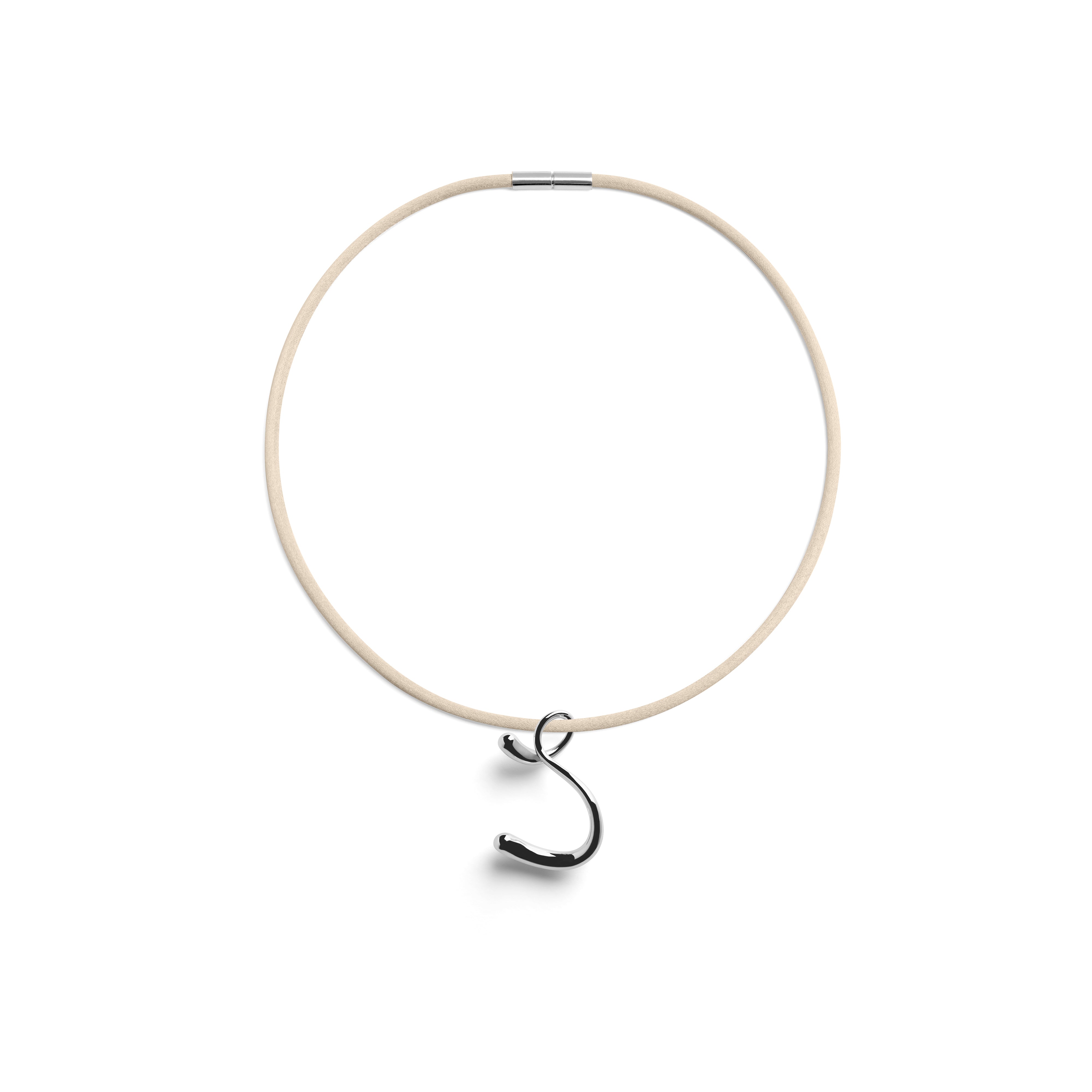 ROUND LETTER CHAIN - BEIGE