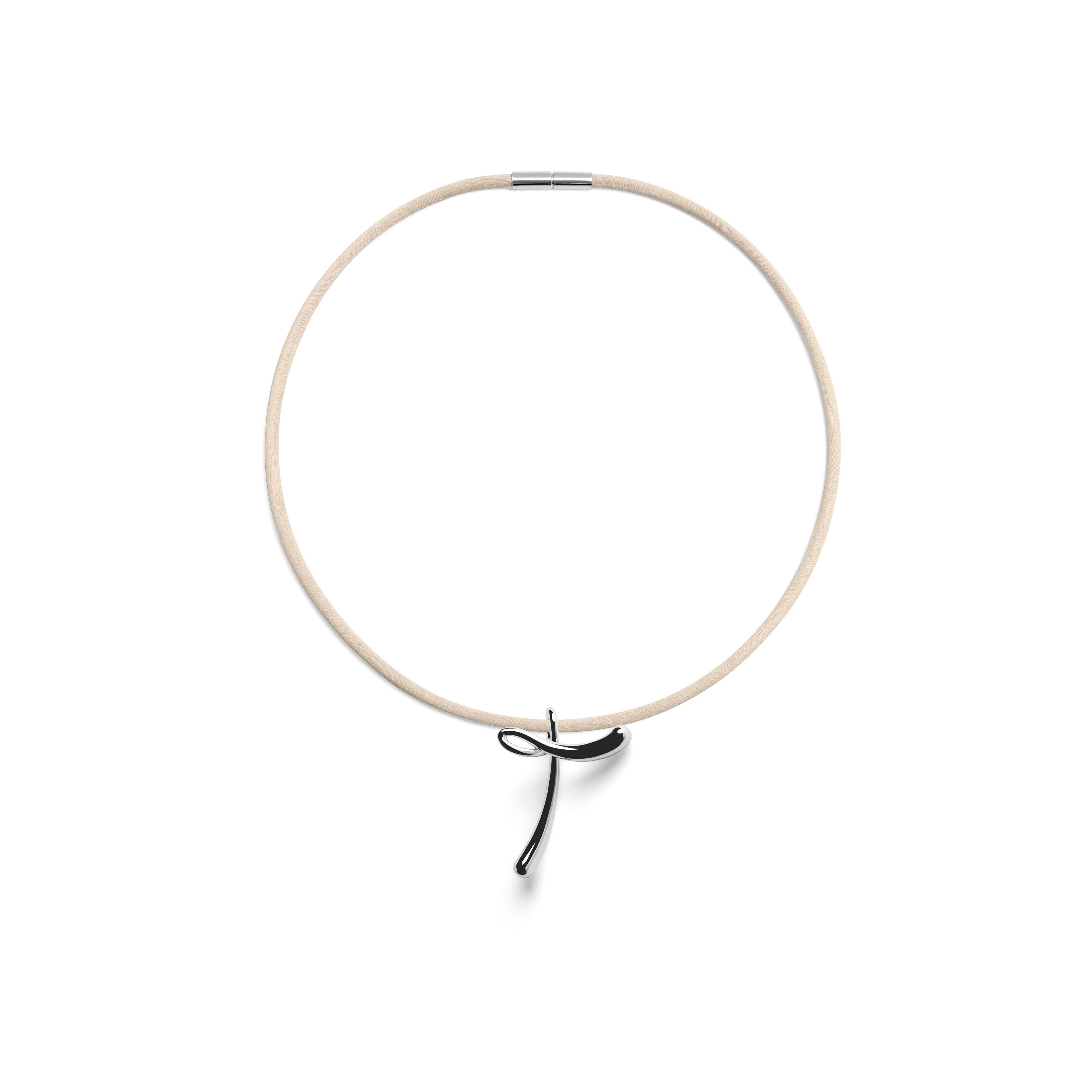 ROUND LETTER CHAIN - BEIGE