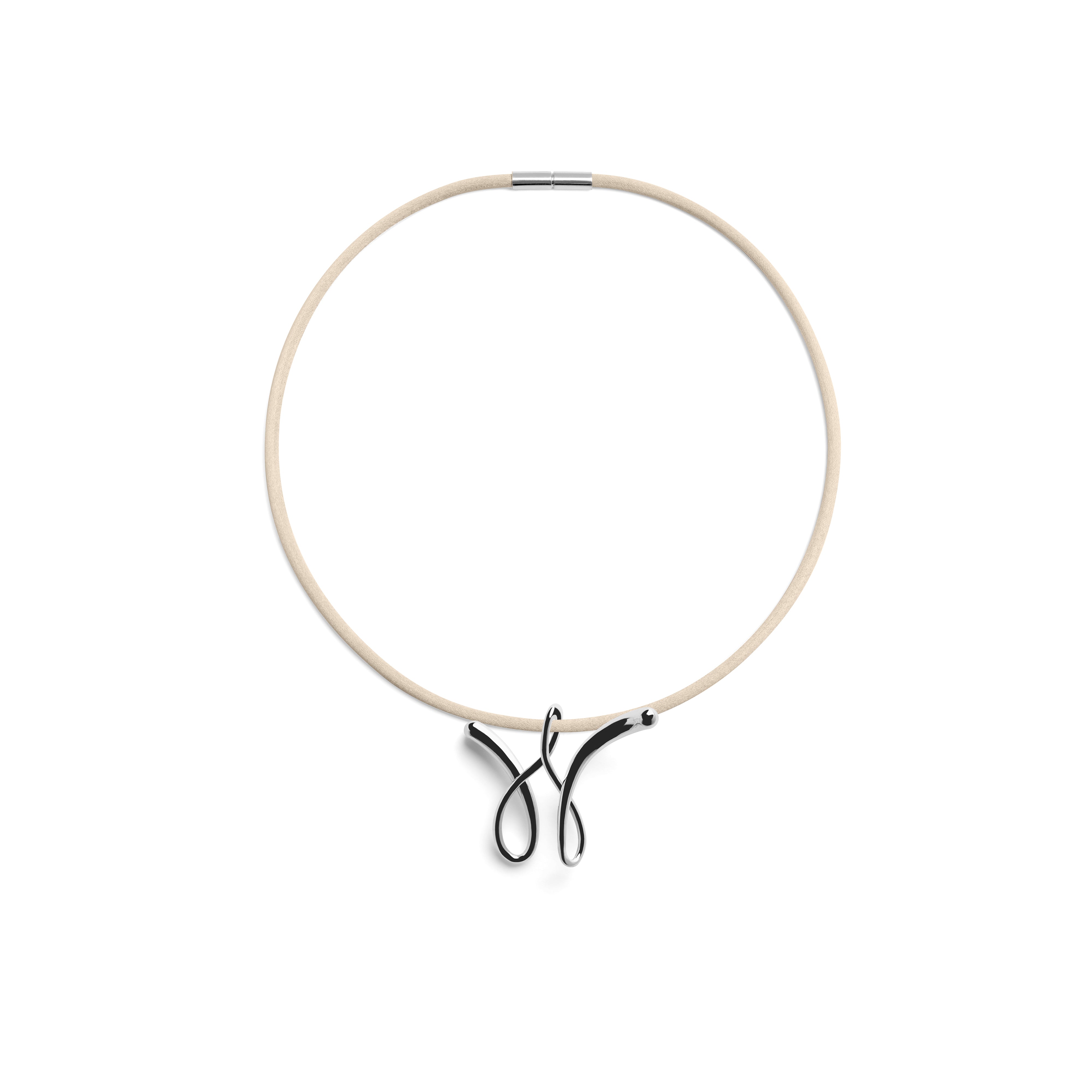 ROUND LETTER CHAIN - BEIGE