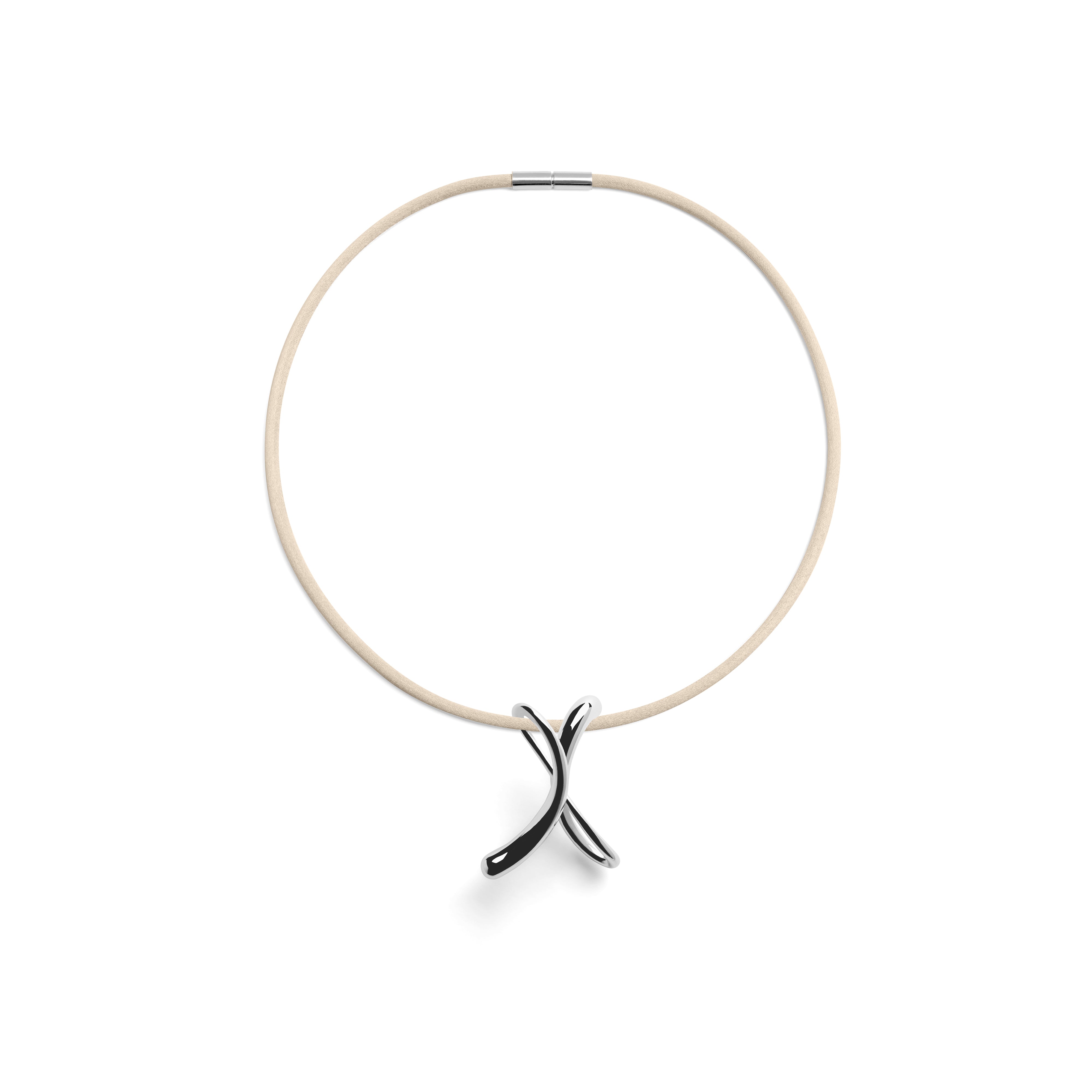 ROUND LETTER CHAIN - BEIGE