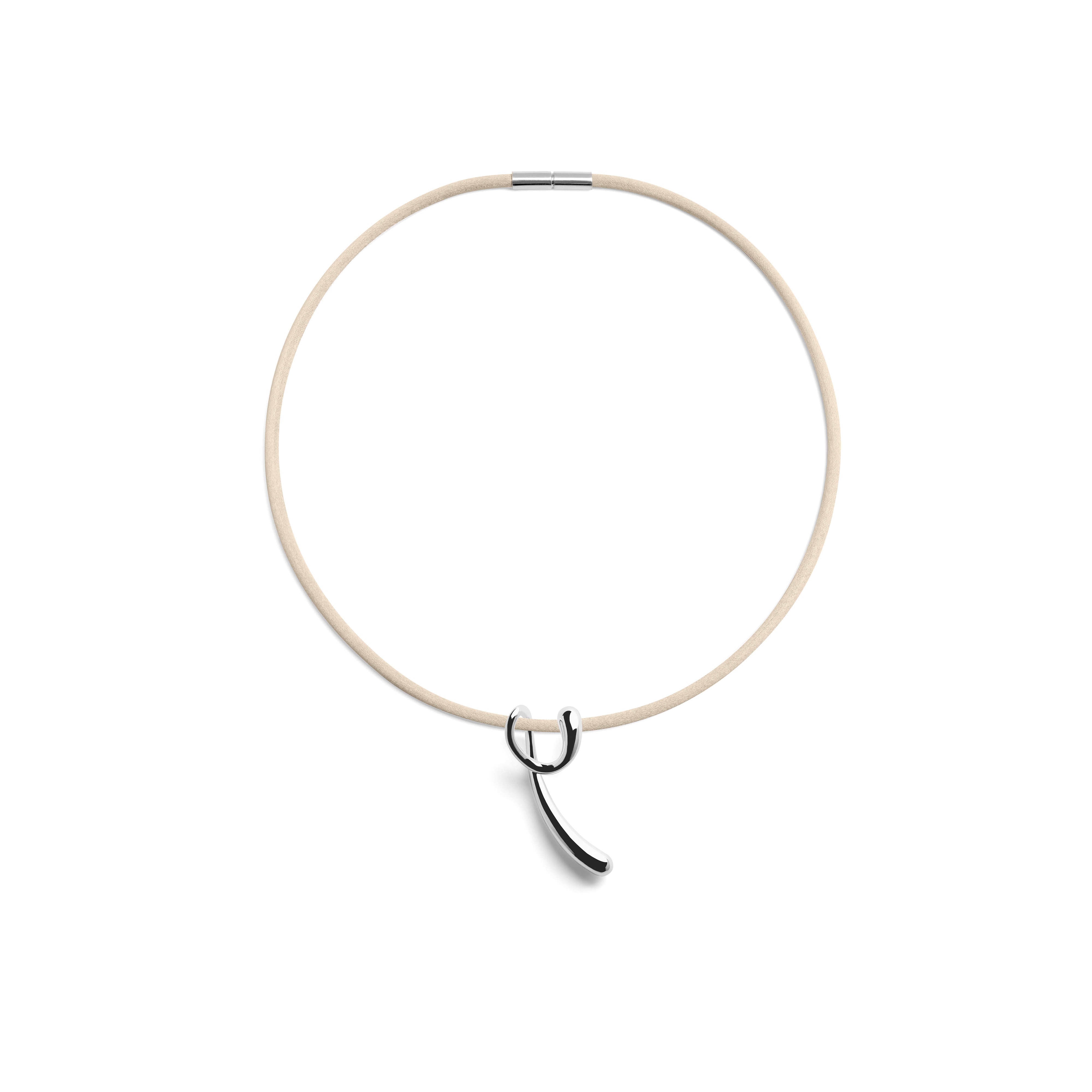 ROUND LETTER CHAIN - BEIGE