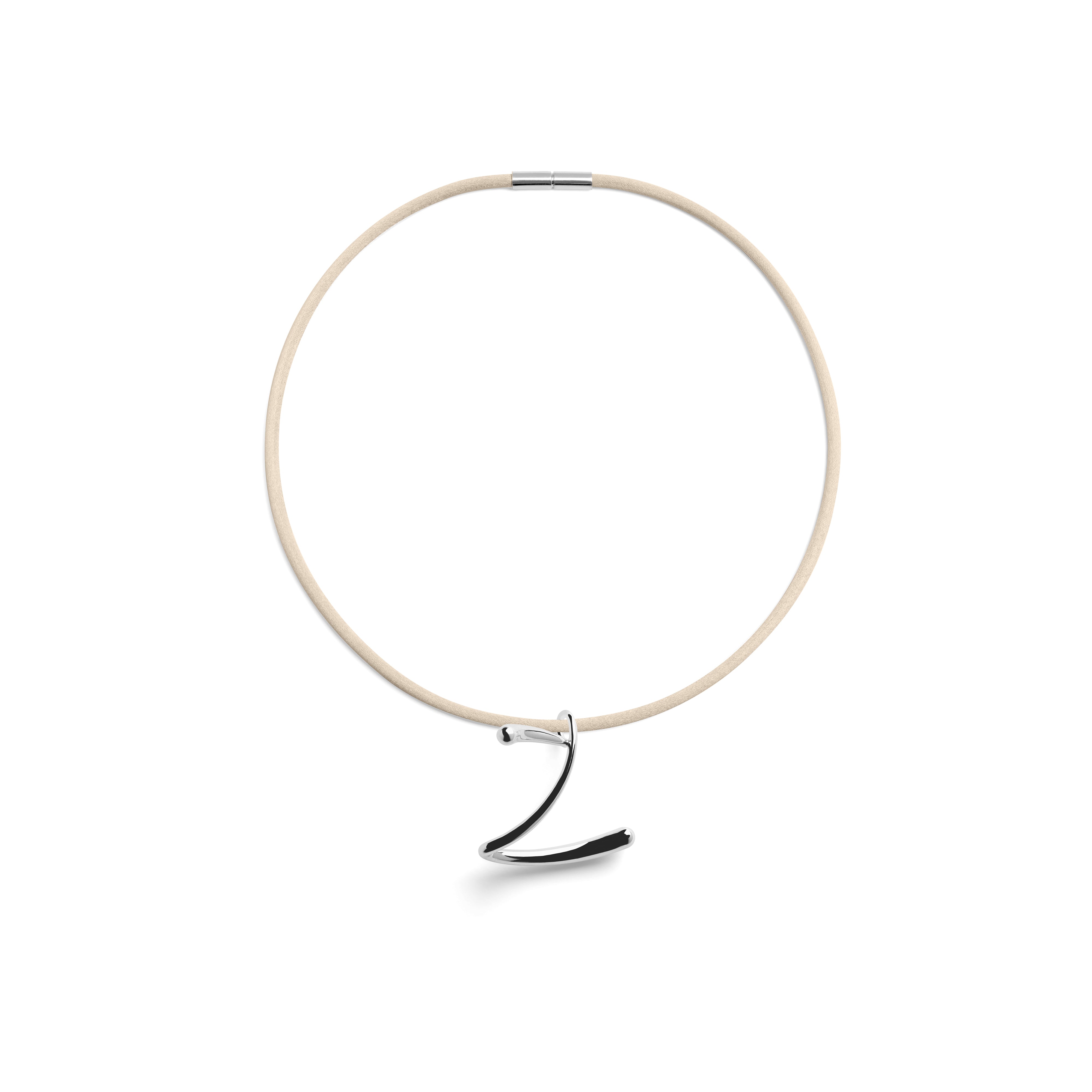 ROUND LETTER CHAIN - BEIGE