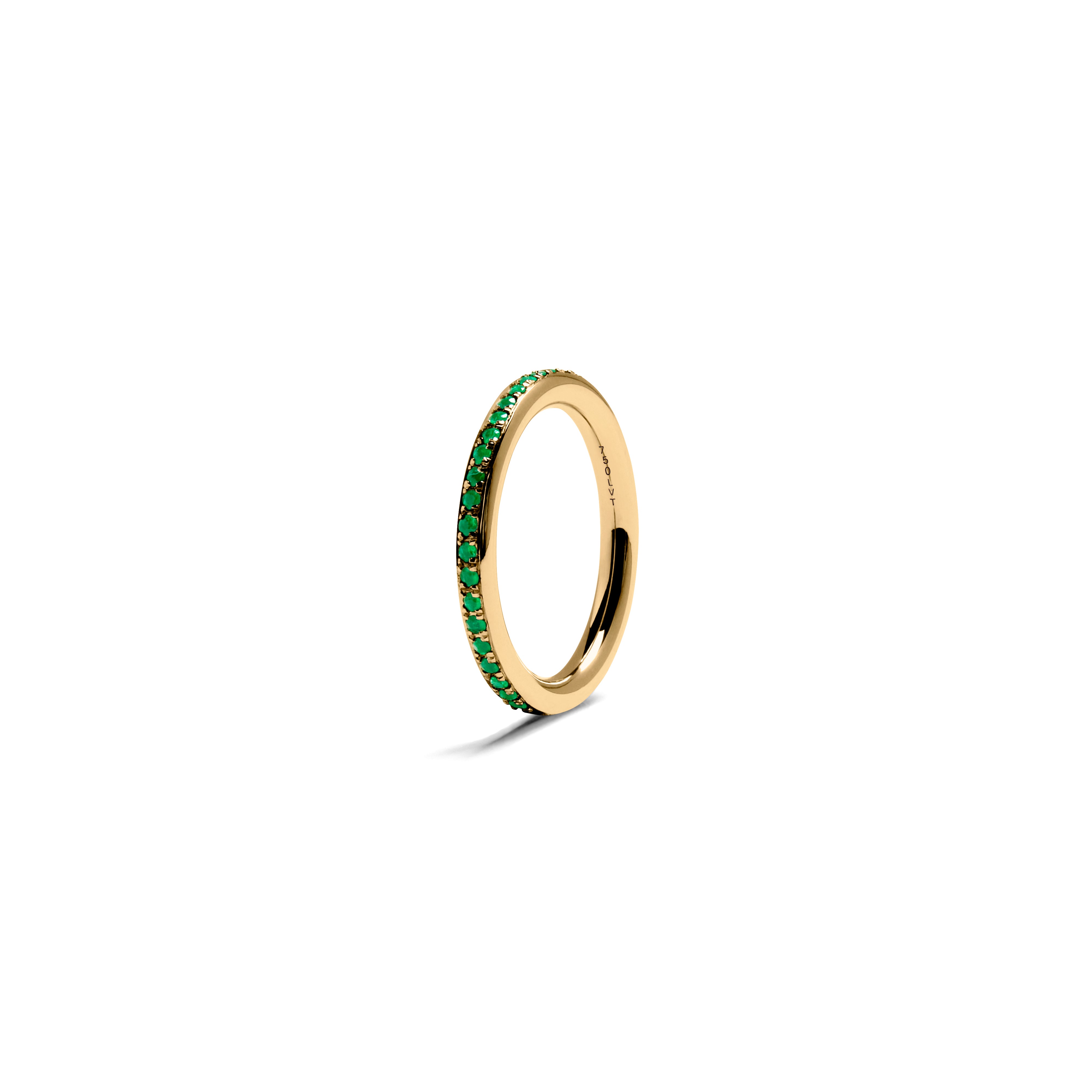 ROUND RING TWO EMERALDS