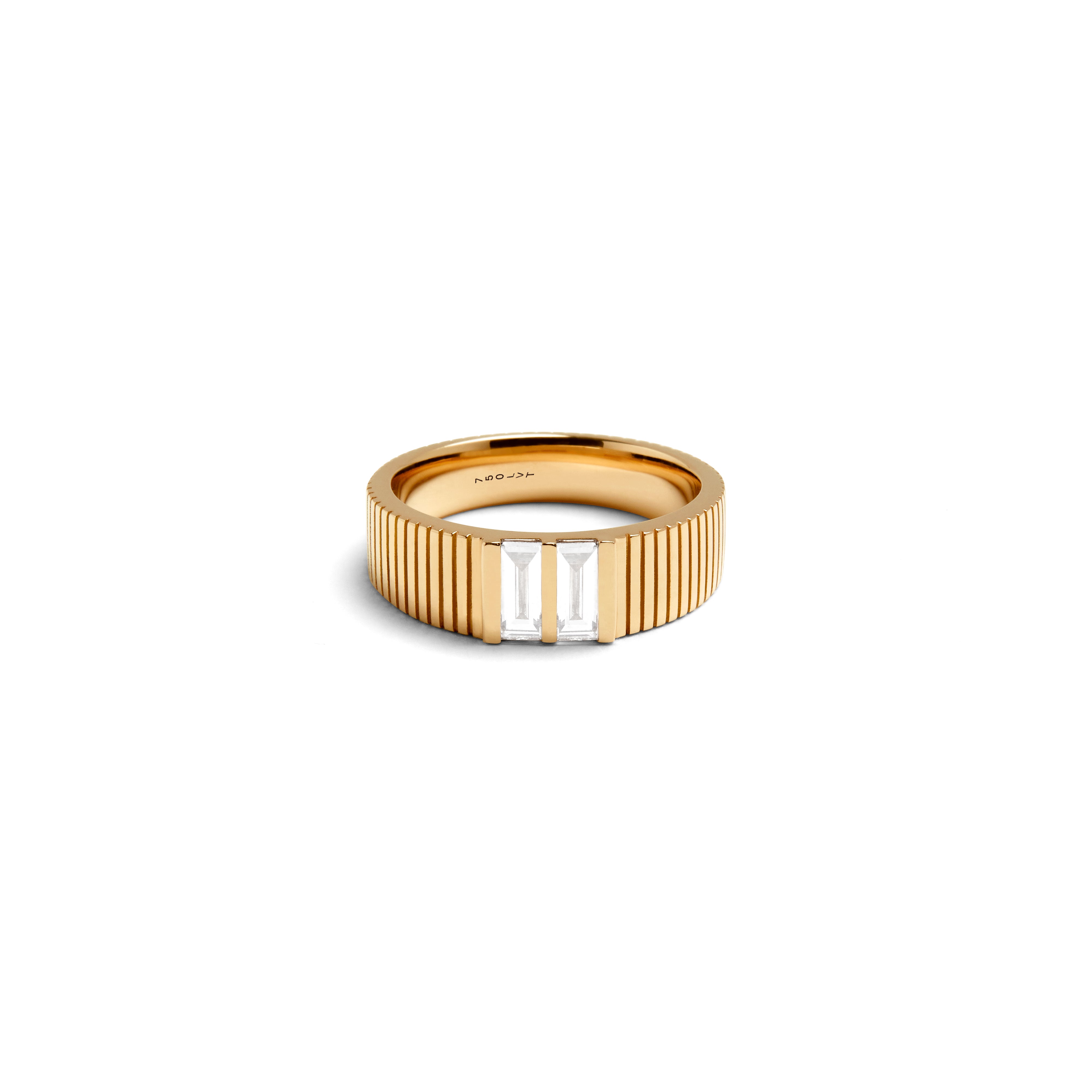STRUCTURED RING BAGUETTE CUT DIAMONDS